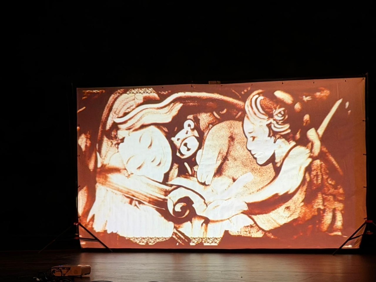 Sand art at the Charity Christmas Concert