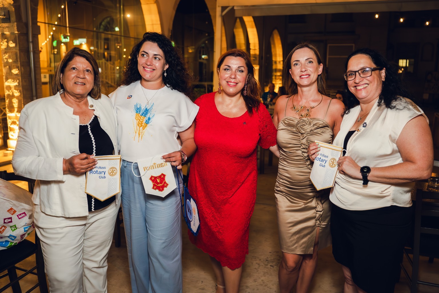 Exchange of Rotary club pennants